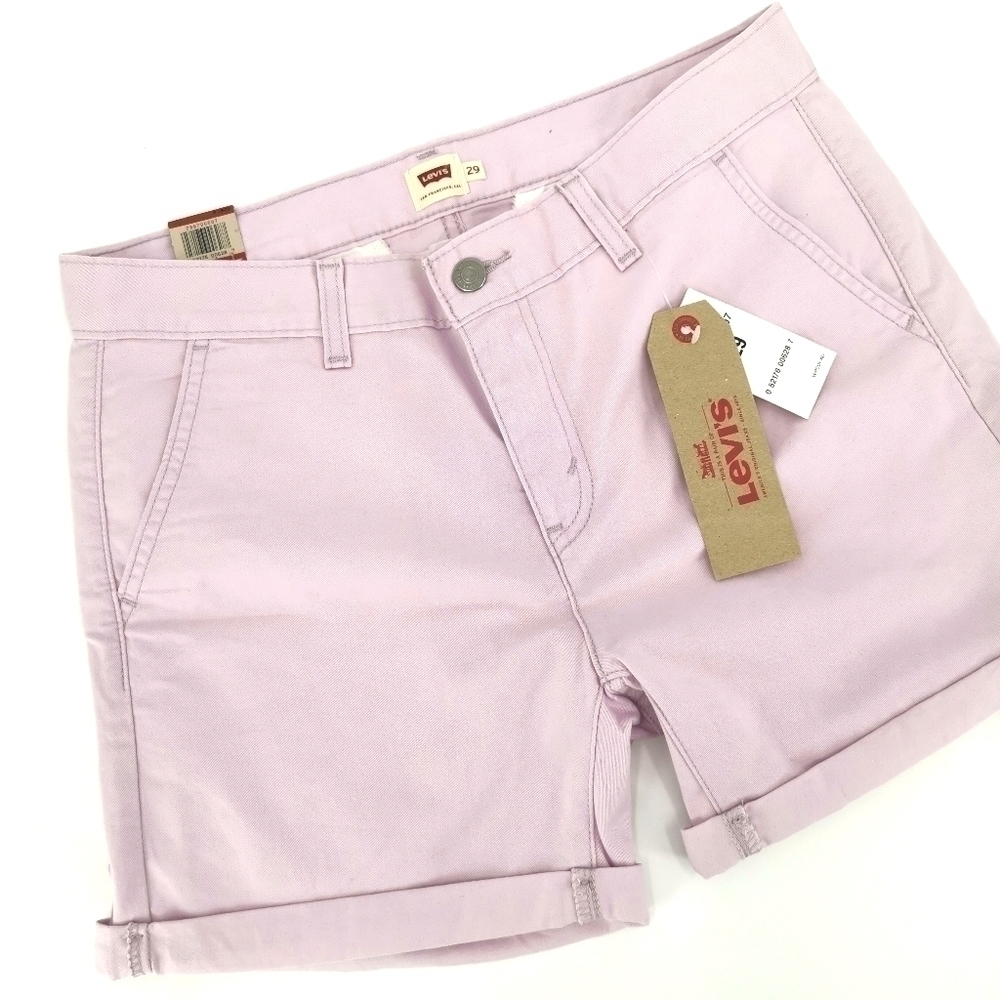 Levi's NWT Women's 29 Pink Cotton Classic Shorts - Picture 2 of 16